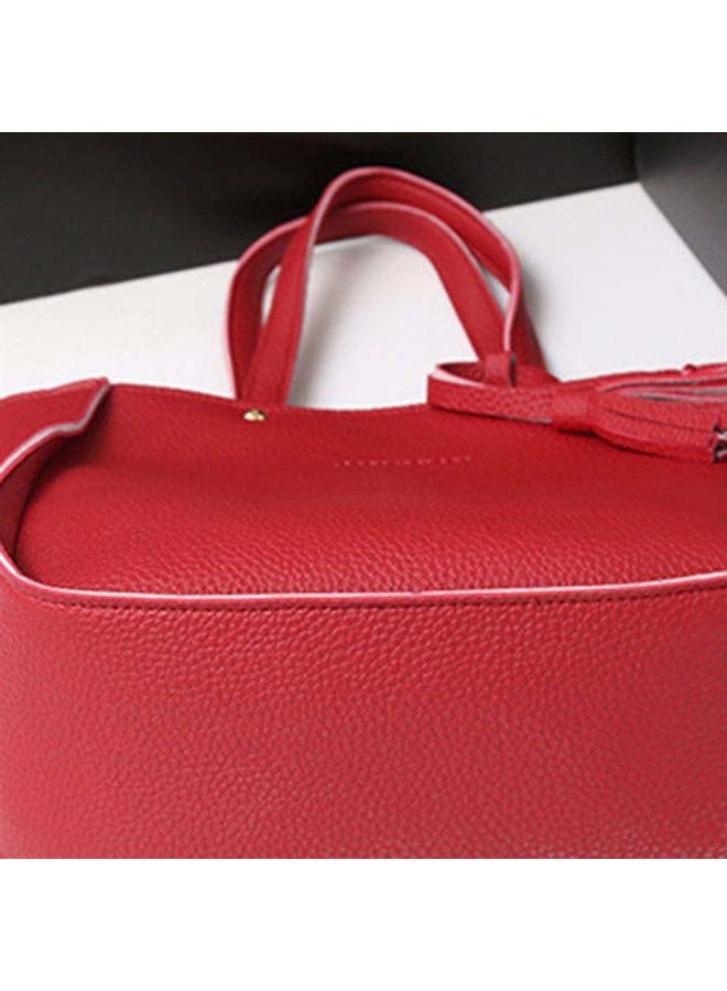 Generic 4-Piece PU Shoulder Bag Set Red  - Image 3