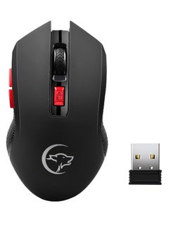 YWYT Ergonomic Design 2.4GHz Wireless Mouse With Receiver Black/Silver 