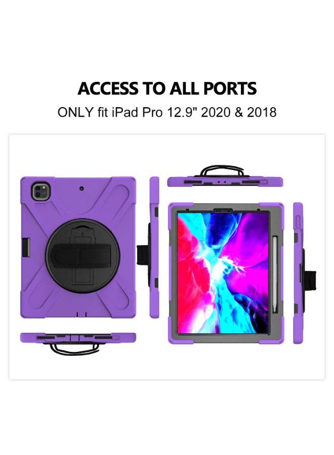 Rock Pow Protective Case Cover For Apple iPad Pro Purple/Black - Image 3