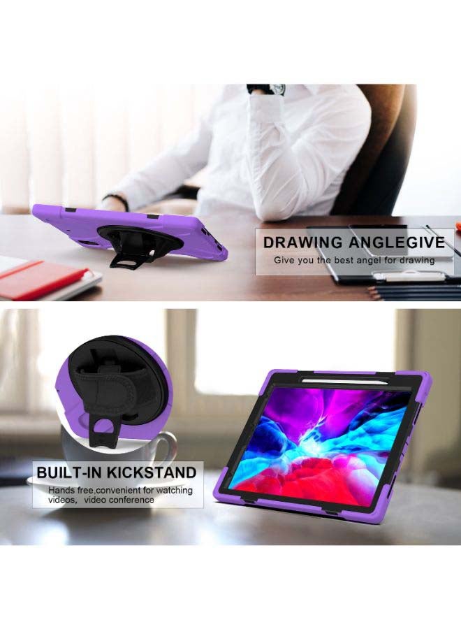 Rock Pow Protective Case Cover For Apple iPad Pro Purple/Black - Image 2