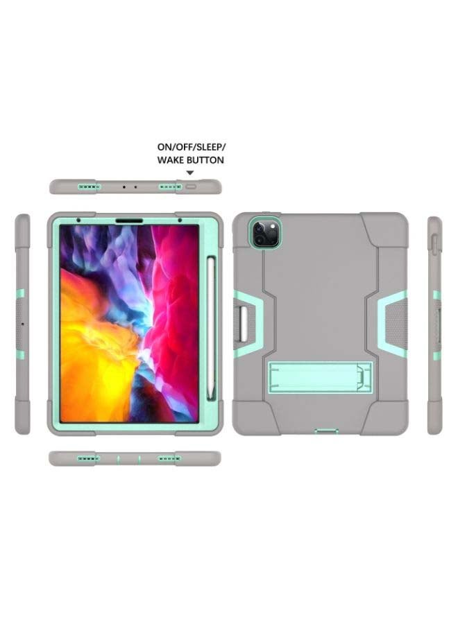 روك بو غطاء حماية واقٍ لجهاز أبل آيباد برو رمادي/ أخضر نعناعي - Image 2