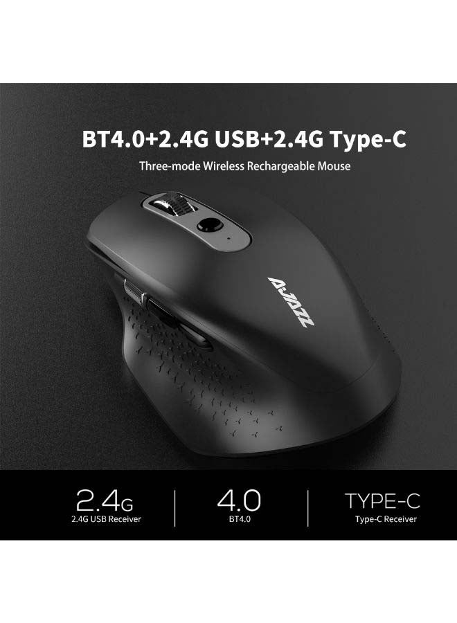 Ajazz Ergonomic Design 2.4GHz Wireless Mouse Black - Image 2