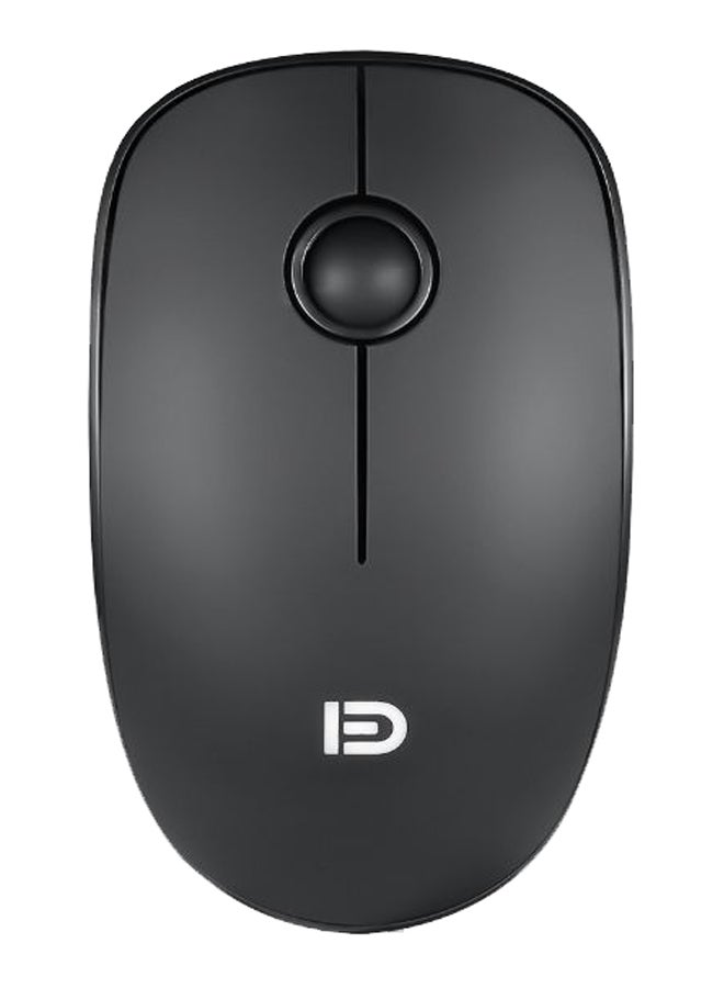 FD V8 2.4G Wireless Mute Mouse Plug & Play Slim Mice Black - Image 1