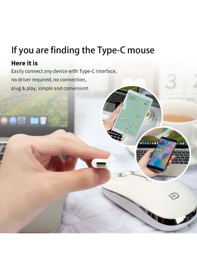 FD I331D 3 Mode 2000DPI Rechargeable Adjustable Mouse Wireless Mice with 2.4G USB Type C Bluetooth 4.0 Black - Image 2