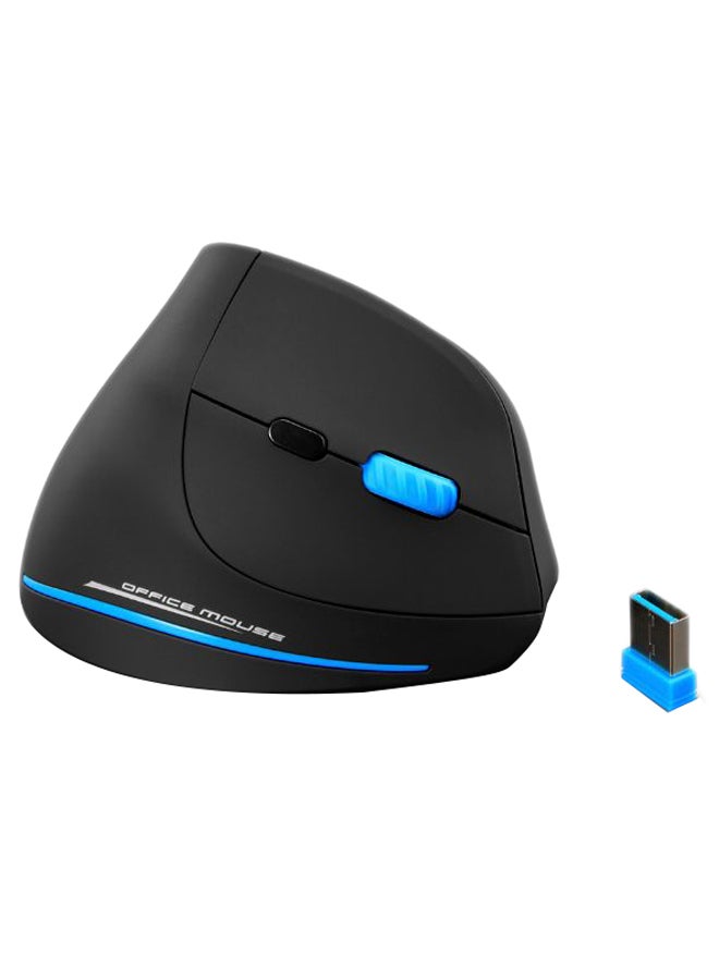 Vertical Design 2.4GHz Wireless Mouse With Receiver Black/Blue/Silver - v1602490983/N40709948A_1