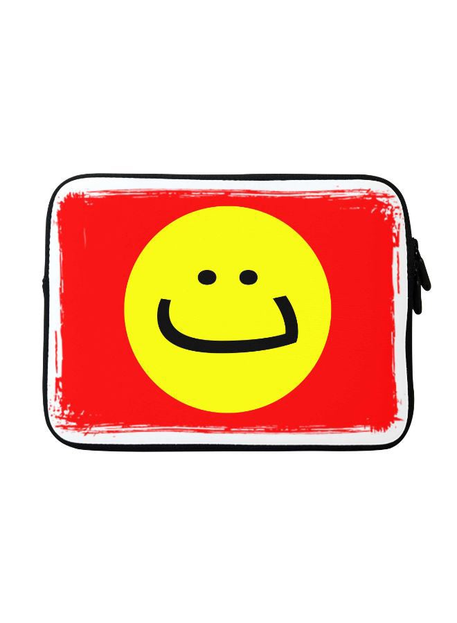 Stylizedd Smiley Printed Sleeve For Apple MacBook 15 inch Red/Yellow - Image 1