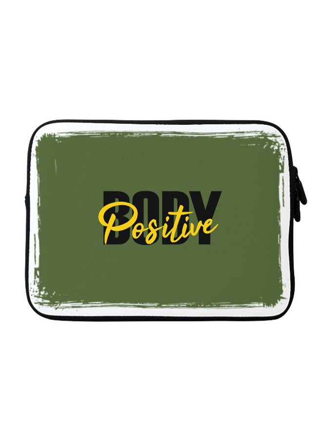 Stylizedd Body Positive Printed Sleeve For Apple MacBook 15-Inch Green/Black/Yellow - Image 1