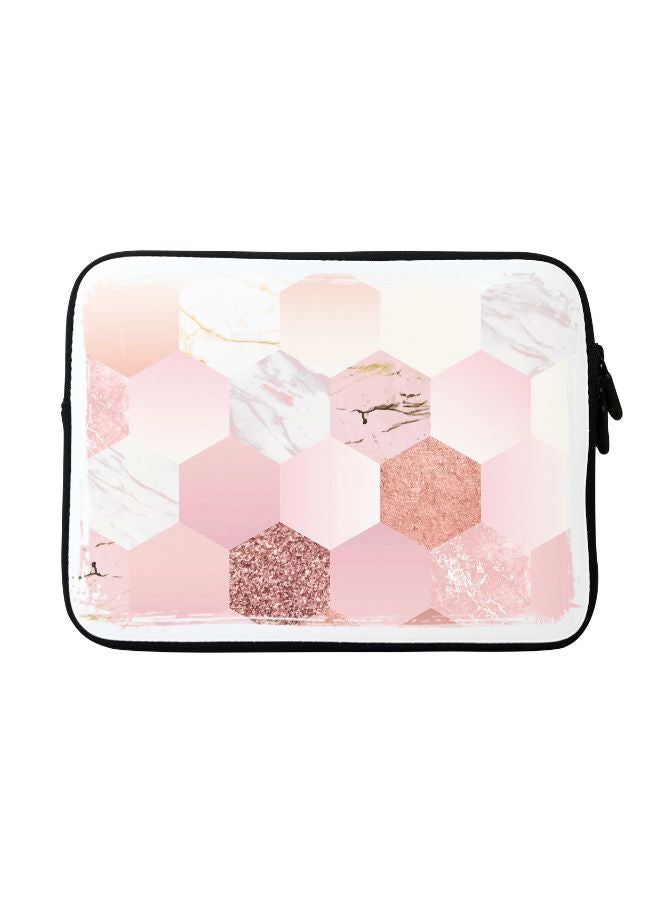 Stylizedd Honeycomb Marble Printed Sleeve For Apple MacBook 15-Inch Pink/White/Beige - Image 1