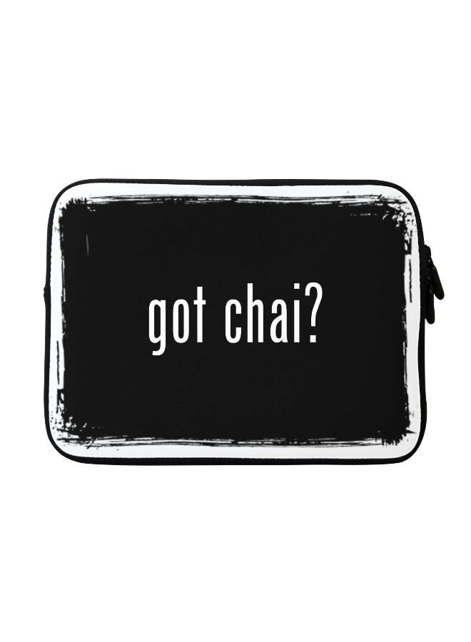 Stylizedd Got Chai Printed Sleeve For Apple MacBook 15-Inch Black/White - Image 1
