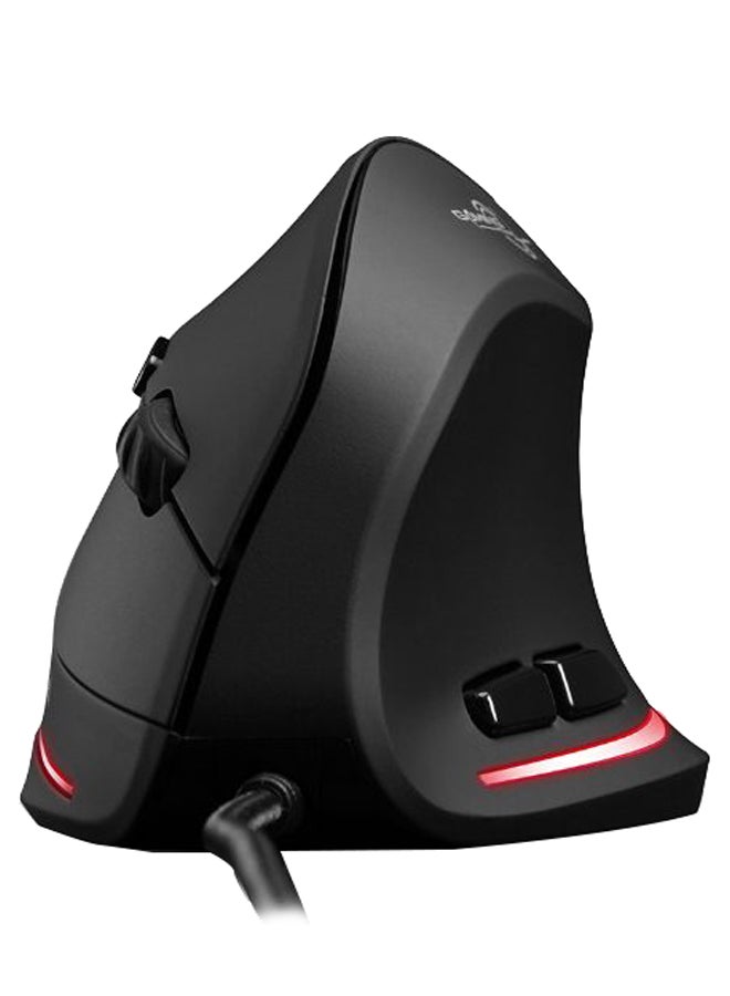 ماوس ألعاب عمودي محمول بدقة 3200 نقطة لكل بوصة أسود