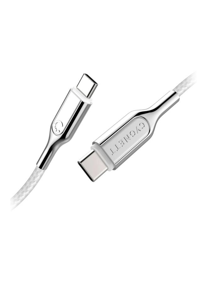 سيغنيت كابل آرمورد 2.0 من USB-C إلى USB-C أبيض/فضي - Image 2