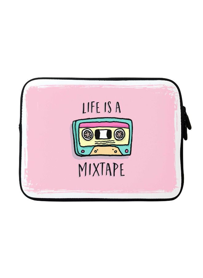 Stylizedd Life Is A Mixtape Printed Sleeve For Apple MacBook 15 inch Pink/Green/Yellow  - Image 1