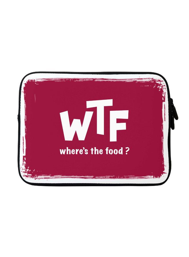 Stylizedd Where's The Food Printed Sleeve For Apple MacBook 15 inch Red/White/Black  - Image 1
