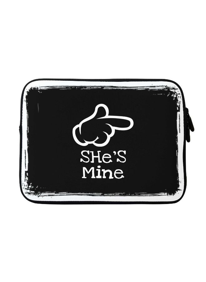 Stylizedd She's Mine Printed Sleeve For Apple MacBook 15 inch Black/White - Image 1