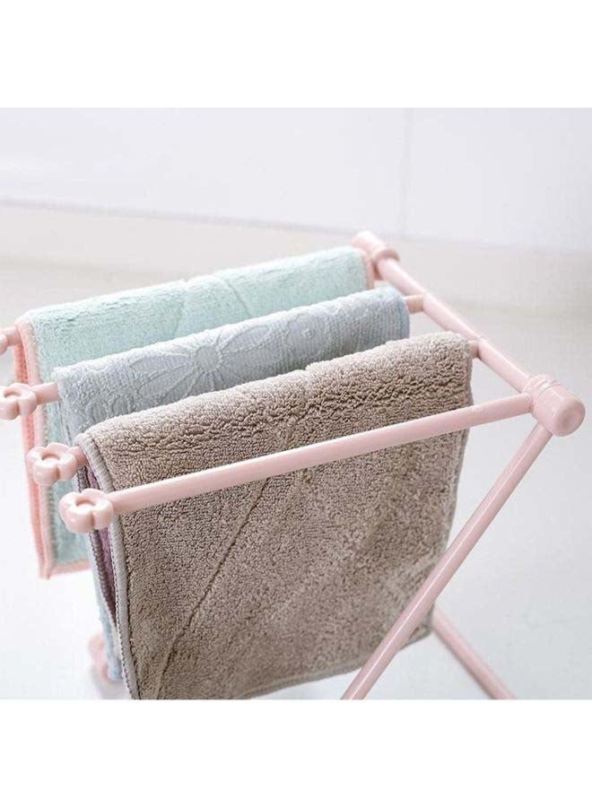 4-Bars Arms Foldable Towel Drying Rack Holder Beige 18.50x3.00x16.00cm  - Image 2