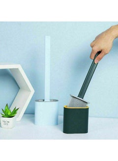 Generic Silicone Toilet Brush With Base Multicolour 36x10x10cm  - Image 3