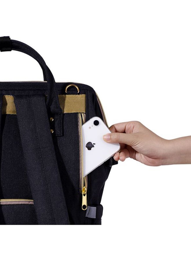 Sunveno - Multifunctional Baby Diaper Bag With Usb And Hooks, Waterproof Pocket, 6-9 Months - Black - Image 1