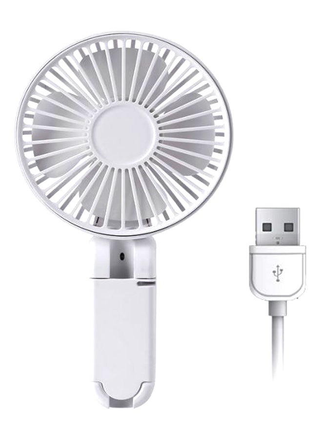 مروحة مكتب صغيرة محمولة باليد تعمل بمنفذ USB أبيض