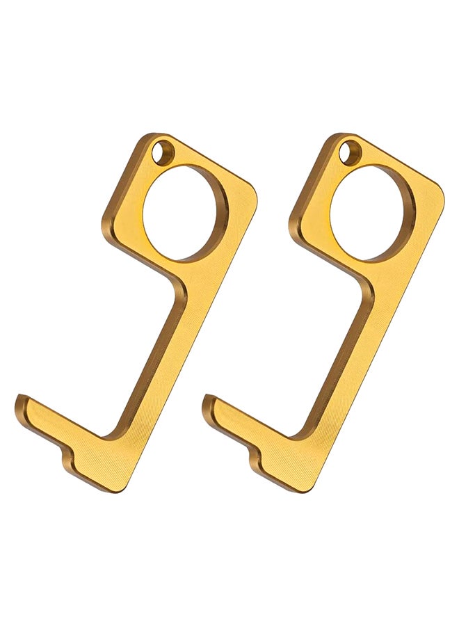 4-Piece Contactless Door Opener With Ring Gold  - Image 1