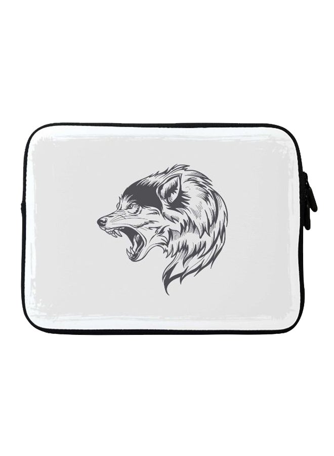 Stylizedd Bear Growl Printed Sleeve For Apple MacBook 15 inch White/Black