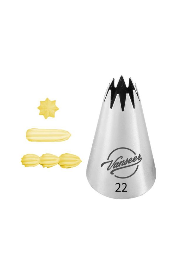 Beauenty Cake Decorating Piping Nozzle Silver/Black 5cm - Image 2