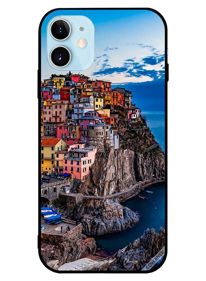 Covernex Protective Case Cover For Apple iPhone 12 Colourful Houses On The Sea - Image 1