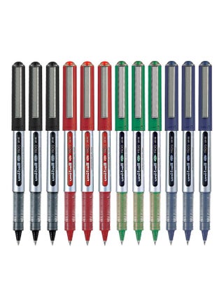 12-Piece Eye Micro Rollerball Pen Set Multicolour - v1602491737/N40914030A_1