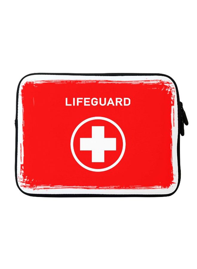 Stylizedd Lifeguard Printed Sleeve For Apple MacBook 15-Inch Red/White