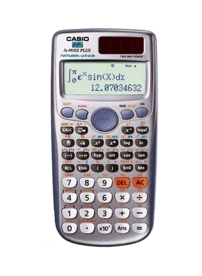 كاسيو آلة حاسبة علمية مزودة بـ 417 وظيفة فضي/رمادي/اسود - Image 1