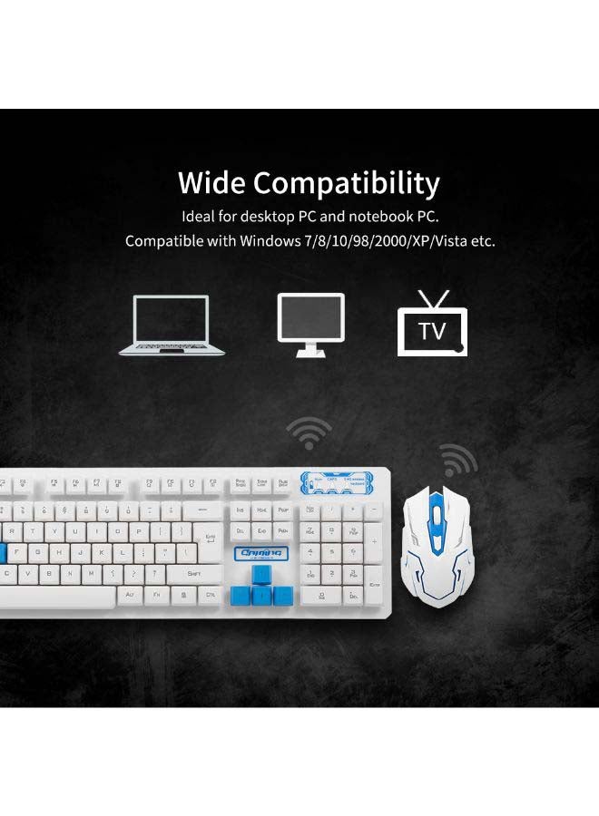Generic Portable Wireless Keyboard With Mouse Set English Black  - Image 3