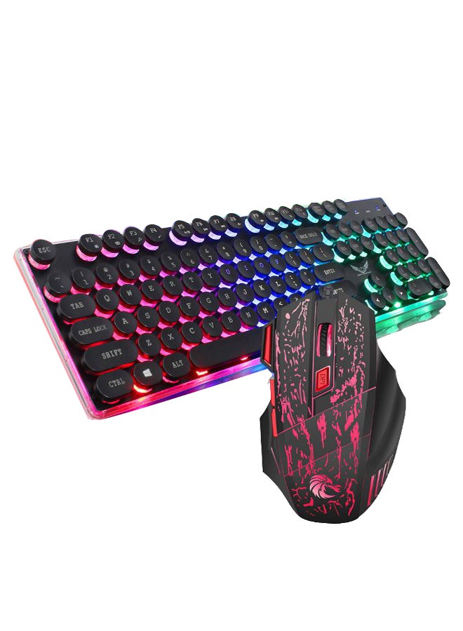 ZERODATE - Wired Ergonomic Gaming Keyboard And Mouse Set Multicolour - Image 1