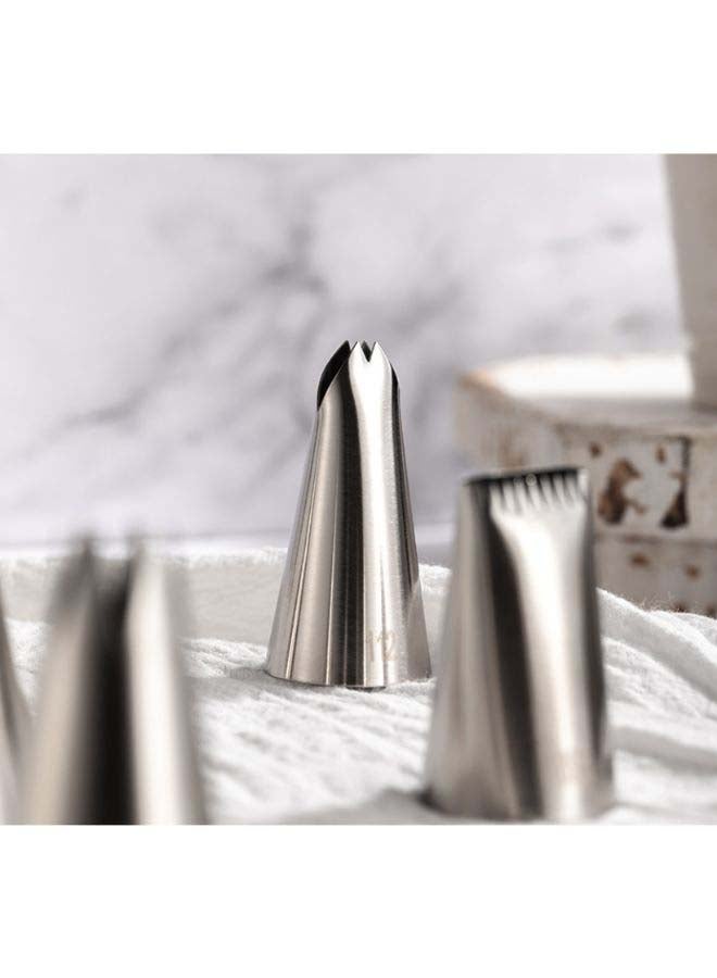 Beauenty 5-Piece Cake Decorating Piping Nozzle Set Silver - Image 2