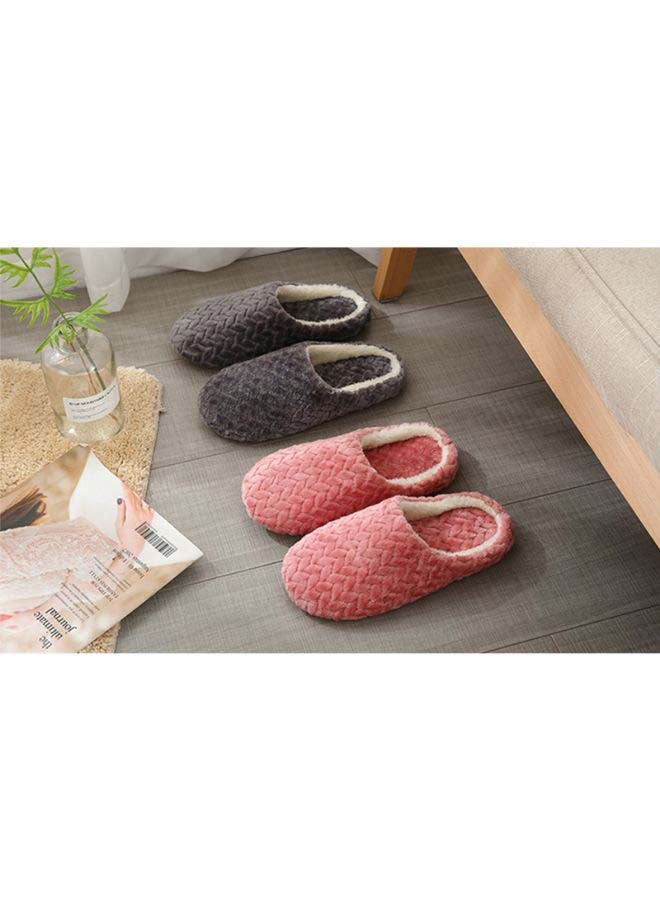 Casual Winter Slip-on Lounge Shoes Grey - Image 3