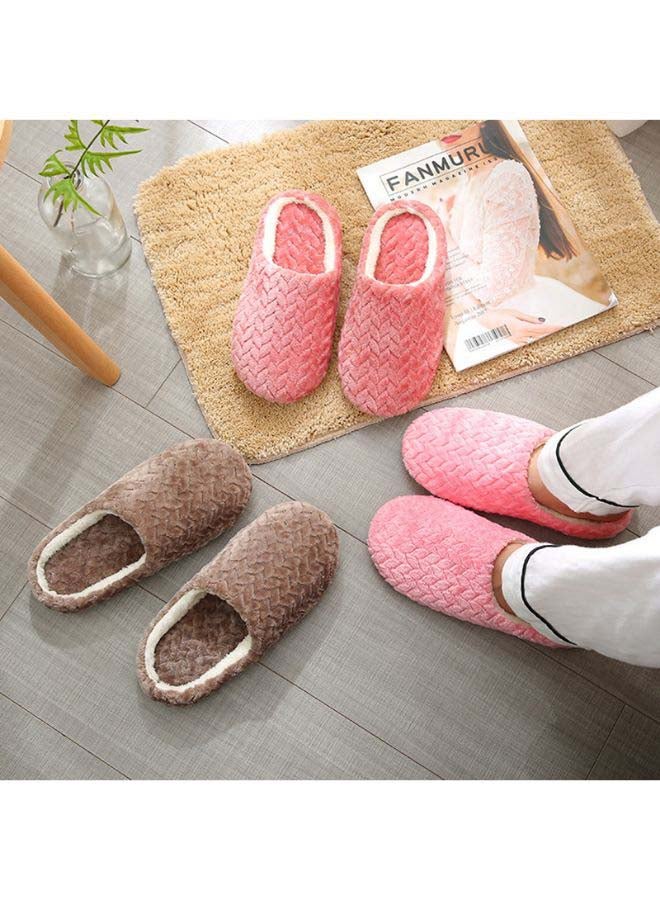 Casual Winter Slip-on Lounge Shoes Coffee - Image 3