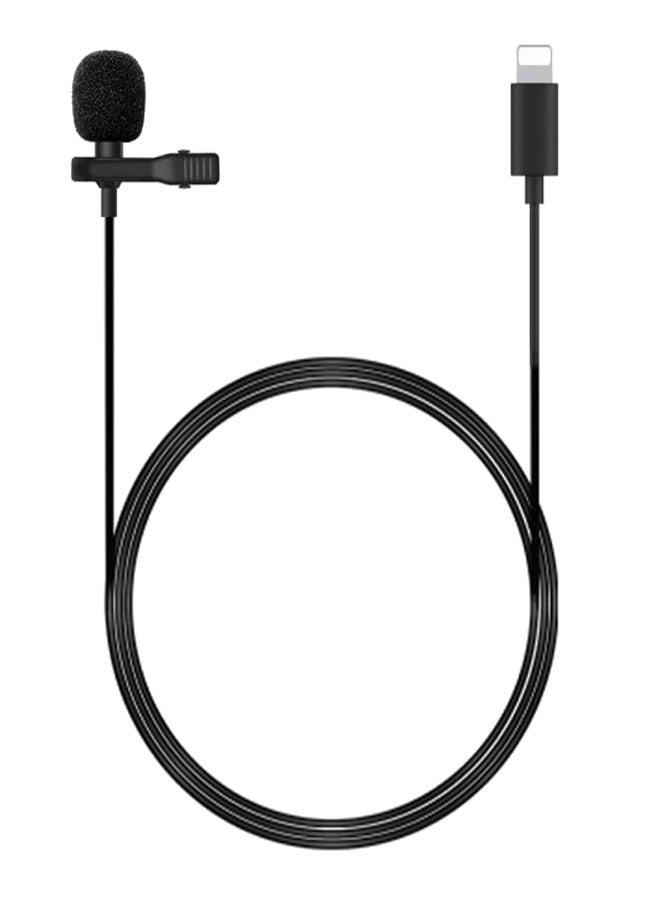 Mini Portable Lavalier Condenser Microphone Clip V6735-1 Black - Image 1