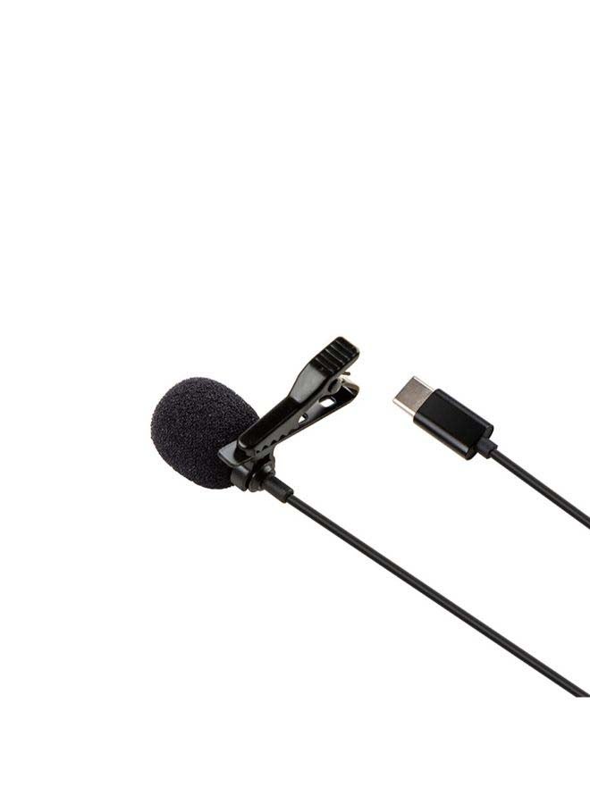 Mini Portable Lavalier Condenser Microphone Clip V6735-1 Black - Image 2