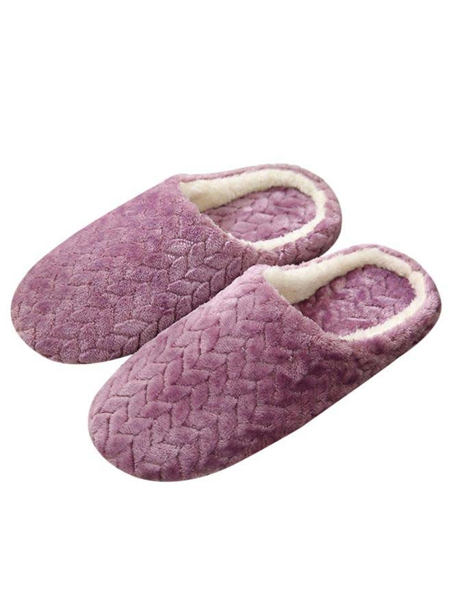Casual Winter Slip-on Lounge Shoes Purple  - Image 2