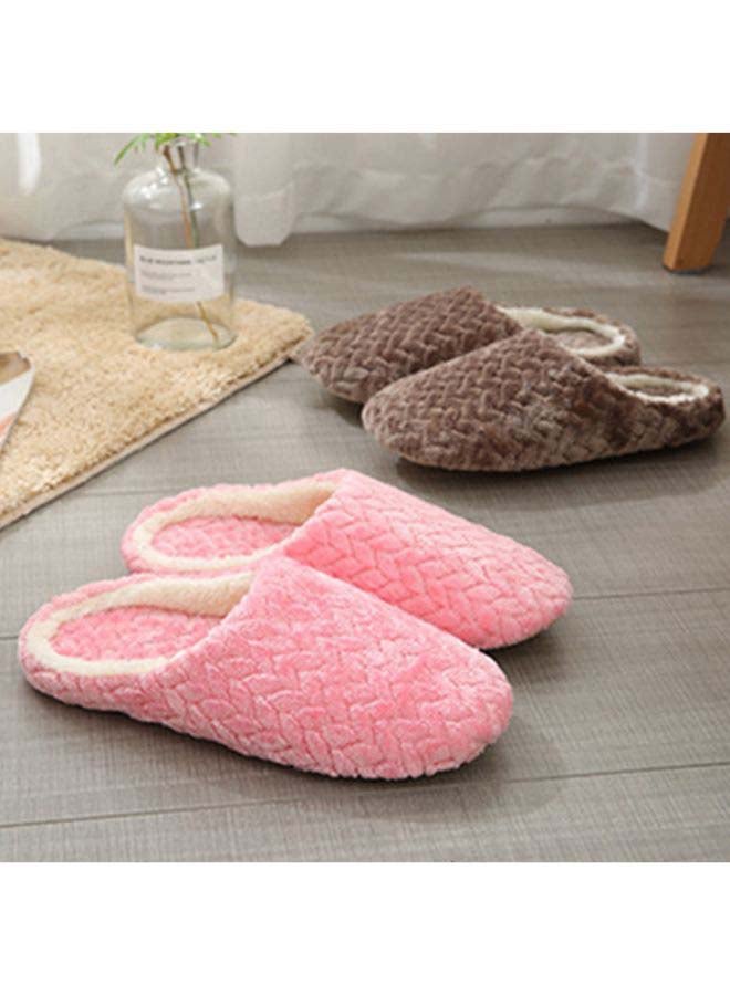 Casual Winter Slip-on Lounge Shoes Coffee - Image 3