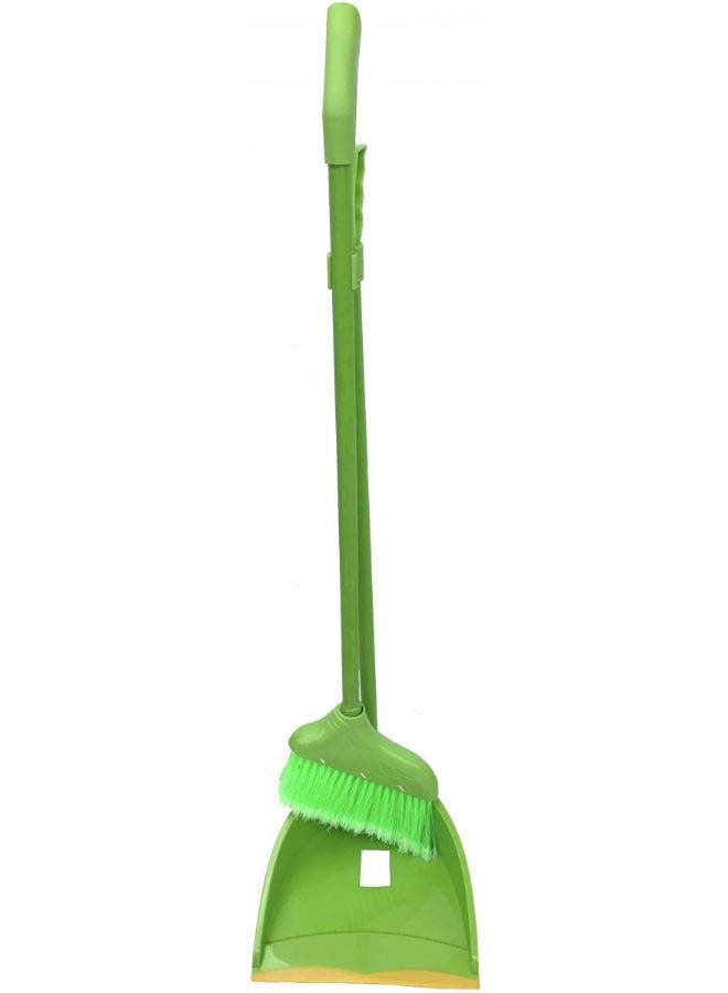 طقم جاروف غبار وفرشاة مكون من قطعتين أخضر - Image 2