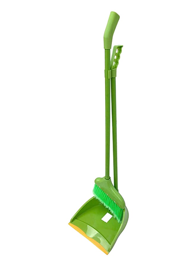 طقم جاروف غبار وفرشاة مكون من قطعتين أخضر - Image 1