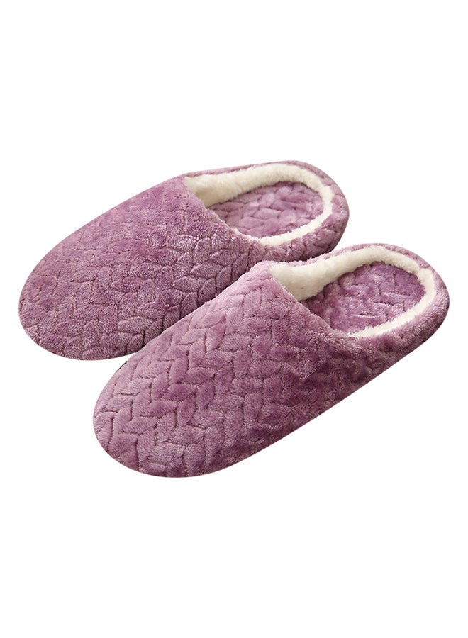 Casual Winter Slip-on Lounge Shoes Purple - Image 1