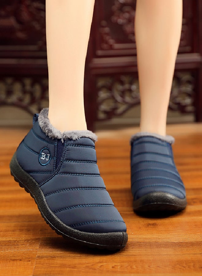 Generic Ankle Boots Slip On Flat Casual Footwear Dark Blue  - Image 1