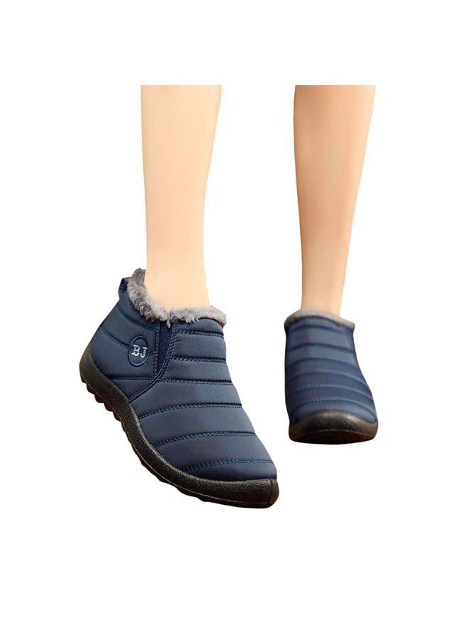 Generic Ankle Boots Slip On Flat Casual Footwear Dark Blue  - Image 2