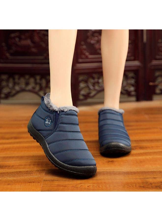 Generic Ankle Boots Slip On Flat Casual Footwear Dark Blue  - Image 3