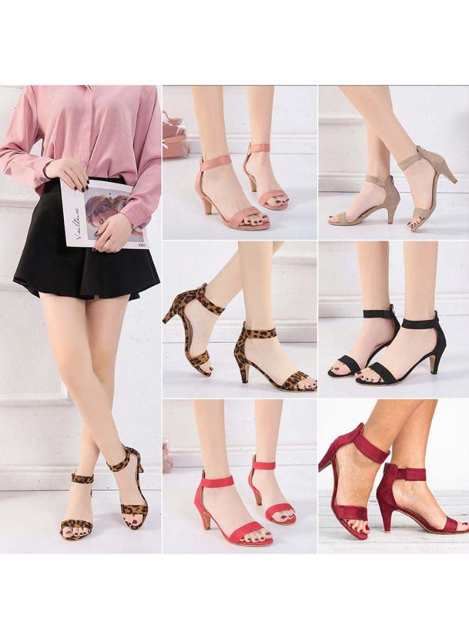 Ankle Strap Shoes High Heels Pink  - Image 2