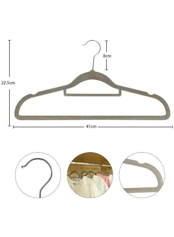 Yatai 30-Piece Non Slip Cloth Hangers Set Grey 22.5 x 41cm - Image 2