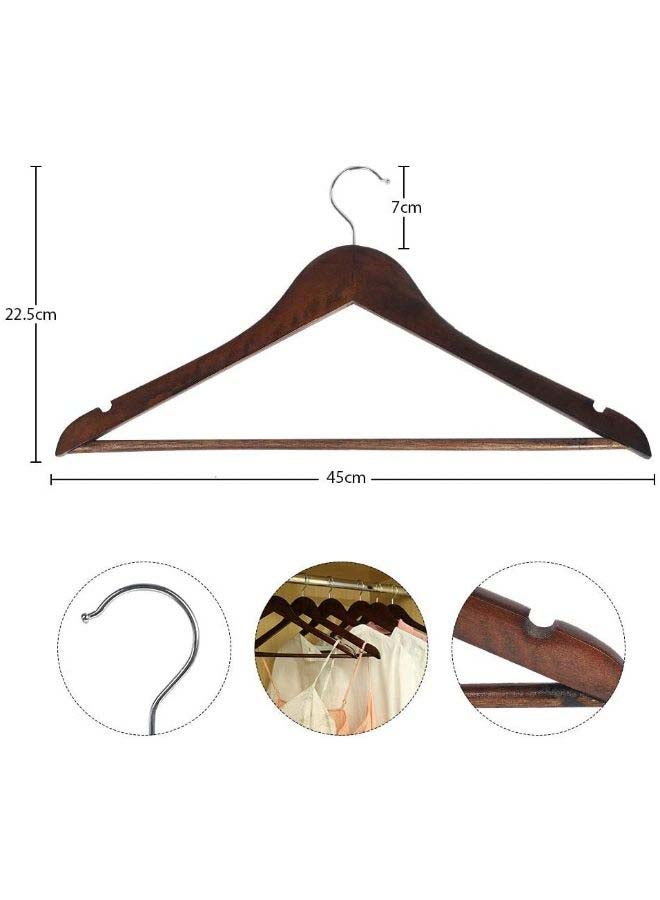 20-Piece Non Slip Cloth Hangers Set Brown 22.5 x 45cm - v1602491870/N40529264A_2