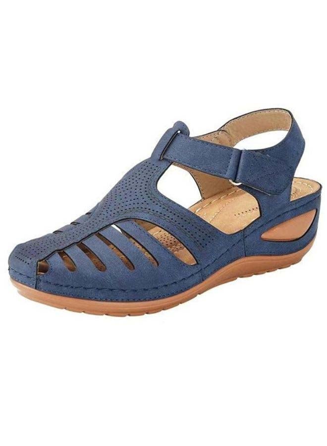 Retro Sandals Holes Shoes Blue - Image 3