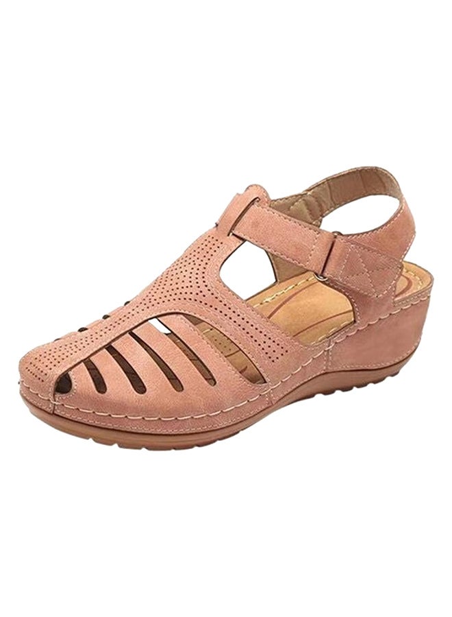 Generic Retro Female Sandals Holes Shoes Pink  - Image 1