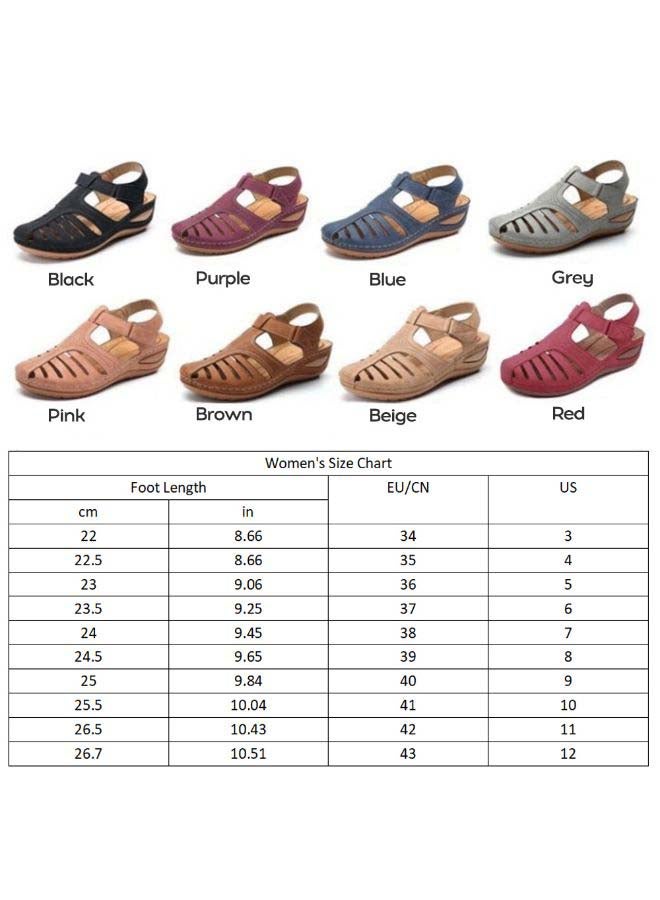 Generic Retro Female Sandals Holes Shoes Pink  - Image 2
